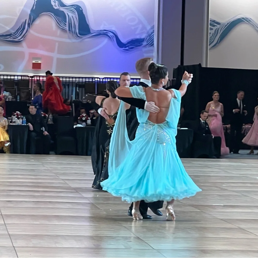 Blue Dore Ballroom Competition Dress - Picture 6 of 8